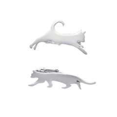【人気商品】おもしろ おしゃれ ユニーク ネクタイピン ネクタイピン ネクタイ ねこ ピン かわいい シルバー ブランド 2本 メンズ セット ネコ アクセサリー 猫 プレゼント Yoursfs