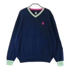 サイズ：L FOOT JOY フットジョイ  ニットセーター  ネイビー系 [240101461265] ゴルフウェア メンズ ストスト