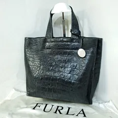 美品　FURLA フルラ　チャーム付　かごバッグ　ハンドバッグ　クロコ型押し 2025年最新】furla クロコ ハンドバッグの人気アイテム - メルカリ