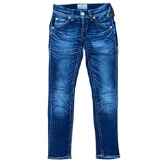 RODEO CROWNS 日本製 スキニーデニム インディゴ サイズ24 レディースXS ロデオクラウンズ