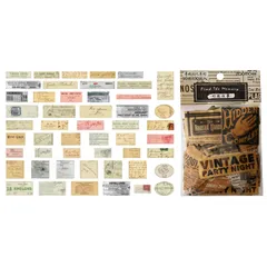 ［ドナリー］おしゃれで可愛い 50種類 コラージュ 素材 100枚セット 大容量 ステッカー フレークシール シール帳 海外 韓国 メモ用紙 ノート素材 日記 切手 (レターセット) [レターセット]