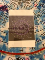 開運 開運絵画 キレイ点描マンダラポストカード(循環) マンダラ 曼荼羅 曼陀羅 ポストカード マンダラアート 曼荼羅アート 曼陀羅アート 紫 パープルのサムネイル