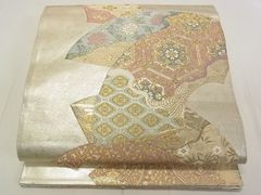 V3114 ○高級 正絹 唐織 六通 袋帯 華文 花文 - メルカリ