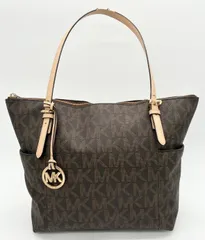 【MICHAEL KORS】MKロゴ トートバッグ ブラウンカラー通勤・お出かけに◎ユーズド品