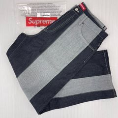 【未使用/36】Supreme Paneled Stripe Baggy Jean/シュプリーム パネル ストライプ バギー ジーンズ/Rigid Indigo リジッドインディゴ/ボトムス デニム パンツ/ 服飾 (71-2025-0514-KO-001)