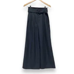 【古着】MURUA ムルーア ベルトタックワイドパンツ サイズ1 S～M ブルーグレイのサムネイル
