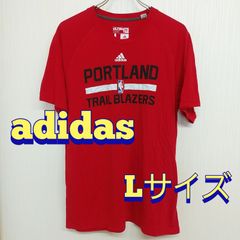 adidas　アディダス　赤　Ｔシャツ　L　ポリエステル100％　古着