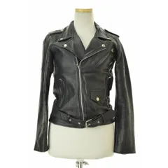 【古着】レザー ダブルライダースジャケット