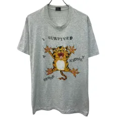 FRUIT OF THE LOOM 半袖 プリントTシャツ L グレー フルーツオブザルーム プルオーバー 90's 90年代 古着卸 アメリカ仕入 a706-5332