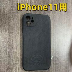 iPhone11ケース トヨタ スマホケース アイフォンケース iPhone11 裏毛皮 ソフトケース ブラック