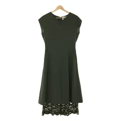 【新品】  Arobe / アローブ | 総裏地 エンブロイダリーレース レイヤード ワンピース オールインワン | 2 | オリーブ | レディース