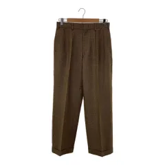 90's　オールドモデル　POLO RALPH LAUREN　ポロ ラルフローレン　2タックワイドスラックスパンツ　ボトムス　サイズ76　ブラウン　ガンクラブチェック柄　オンワードタグ