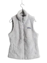 【お得なクーポン配布中!】 パタゴニア ロスガトス フリース ベスト レディース S 古着 Patagonia ハイ パイル ボア 重ね着 フルジップ アウトドア ハイネック ジレ 灰