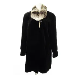 SAGA FURS  チンチラ シェアードミンク ベルト付ロングコート 2025年最新】Yahoo!オークション -シェアードミンクチンチラ