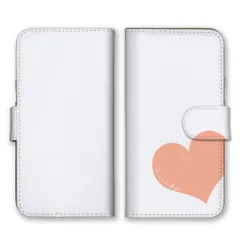 Galaxy S23 SC-51D SCG19 ケース 手帳型 ギャラクシーS23 スマホケース 携帯ケース ハート シンプル 推し色 ワンポイント 恋 可愛い かわいい パステル ホワイト 白色 カラー02