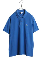 【お得なクーポン配布中!】 フランス 企画 ラコステ 鹿の子 半袖 ポロシャツ 6 メンズ L 程 半袖シャツ コットン ワンポイント カジュアル ボックス シルエット ブルー