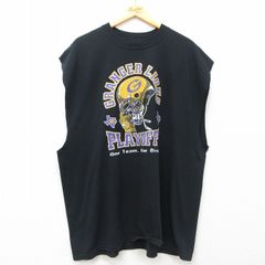 XL/古着 ノースリーブ ビンテージ Tシャツ メンズ 00s GRANGER LIONS 大きいサイズ クルーネック 黒 ブラック 25jul07 中古