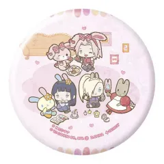 【中古】バッジ・ピンズ 木ノ葉女子×ぽんぽんりぼん・ウサハナ・マロンクリーム 「NARUTO-ナルト-×サンリオキャラクターズ ホログラム缶バッジコレクション」