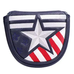 ゴルフカバーヘッドカバー パターカバー(マレット型) マグネット開閉ゴルフクラブ保護カバー　スポーツギフト　star