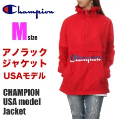 【新品】【USAモデル】チャンピオン アノラックジャケット M レディース 赤 CHAMPION ナイロン ジャケット アノラックパーカー ナイロンジャケット ウィンドブレーカー 大きいサイズ