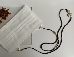 淡水パールとビーズのマスクストラップ　マスクコード　ハンドメイド