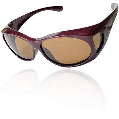 [冒険王] オーバーグラス レディース サングラス 偏光サングラス メガネの上から かける 偏光グラス UVカット オーバー サングラス 鯖江市 花粉症 保護グラス 花粉 視泉堂 軽量 女性 婦人 SC20R(BR15) 1