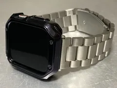 ブラックシルバー　高級ステンレスベルト　アップルウォッチ メンズ レディース ultra ultra2 38mm 40mm 41mm 42mm 44mm 45mm 49mm カバー ケース Apple Watch バンド