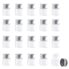 Pstyle. 小瓶 ガラス ボトル 小分け 密閉 保存 容器 20個セット PST-075 (5ml)