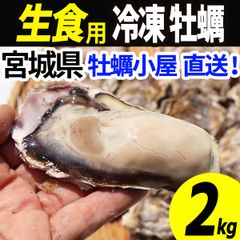 牡蠣 生食用 冷凍 2kg 12～24個 殻付き 産地直送 宮城県産 三陸 カキ kaki 牡蛎 海鮮 貝 貝類 バーベキュー BBQ 