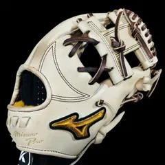 美品】右投用 ミズノプロ グローブ 内野手用 旧ミズノマーク 美品】右