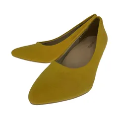 SHOO・LA・RUE シューラルー ミドルヒールパンプス size23.5/イエロー