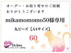 60☆mikamomomo50様専用 丸ビーズ【A4サイズ】オーダーページ☆ダイヤモンドアート