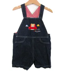 ミキハウス オーバーオール サロペット デニム ボトムス 日本製 ベビー 男の子用 90サイズ インディゴ MIKIHOUSE 【中古】