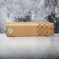 手作り 栃木レザー IQOS イルマ ワン 真鍮 ターコイズ アイコスケース ベージュ