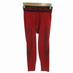 アンダーアーマー UNDER ARMOUR ヒートギア アーマーグラフィック 3/4 スポーツウエア インナー スパッツ タイツ 七分丈 ストレッチ ロゴ SM 赤 レッド 1309925 /FT 1108