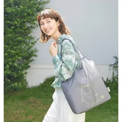 ムーミン moomin たっぷり入る BIG ECOBAG ムーミン ver. グレーのサムネイル