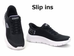 レディース スケッチャーズ SKECHERS スリップインズ 125502 ブラック/ラベンダー メモリーフォーム Slip ins GO WALK MEMORY FOAM