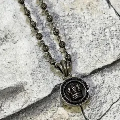 LION HEART ライオンハート シルバー925 ボールチェーンクラウンネックレス ユニセックスアクセサリー シルバー silver