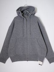 L'Appartementアパルトモン 2024AW GRAY KNIT HOODIE PARKAグレー ニット フーディー パーカー未使用品【フリー】【LKNA78583】