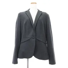 アルマーニ ジーンズ ARMANI JEANS テーラードジャケット シングル 1B 総裏 ノーベント 無地 グレー 48 XL位 大きいサイズ ■SM1のサムネイル