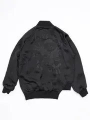 レア　ブラックコムデギャルソン　花柄　総柄刺繍スカジャン　ブルゾン レア ブラックコムデギャルソン 花柄 総柄刺繍スカジャン ブルゾン