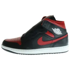 NIKE (ナイキ) AIR JORDAN 1 MID BRED エアジョーダン1 ブレッド ミッドカットスニーカー ブラック/レッド US10/28cm DQ8426-067