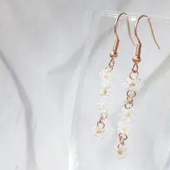 【一点物】デイジーゆらゆらピアス イヤリング アレルギー対応可