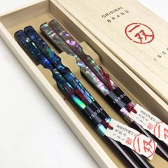 【新着商品】雅貝 セット 螺鈿 箸 ギフト ペア 一双 山家漆器店