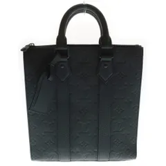 LOUIS VUITTON (ルイヴィトン) サックプラ・クロス トリヨンレザー モノグラム2WAYトートバッグ M21884 ブラック