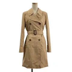 CELINE / セリーヌ | フィービー期 ロゴボタン ベルテッド ダブル コート | 36 | ベージュ | レディース