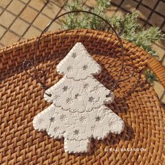 早割　素焼き　クリスマスツリー　ハンドメイド　インテリア　ガーデニング　ホワイト