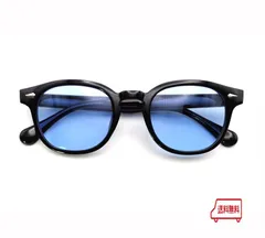 全４色【アメリカンビンテージ・サングラス】ブルー 青 ウェリントン ヴィンテージ ライトカラーアメリカンライトブルー紫外線99％カット UV400 レトロ 黒縁 50年代 オプティカル アメカジ メンズ レディース ストリートファッション