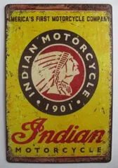 ④横幅1200、インデアンモーターサイクル看板ガレージウッドサインバイクカフェ 197709.jpg