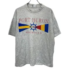 半袖 プリントTシャツ XL グレー プルオーバー ビッグサイズ アメリカ製 90's 90年代 カットソー 古着卸 アメリカ仕入 a705-6038